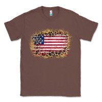 Chestnut america leopard glitter flag Classic Tee - Zillion Design Studio