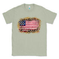 Matcha america leopard glitter flag Classic Tee - Zillion Design Studio