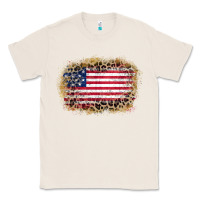 Natural america leopard glitter flag Classic Tee - Zillion Design Studio
