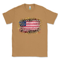 Toasted Coconut america leopard glitter flag Classic Tee - Zillion Design Studio