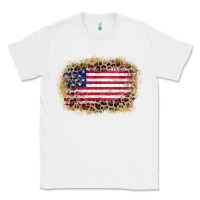 White america leopard glitter flag Classic Tee - Zillion Design Studio