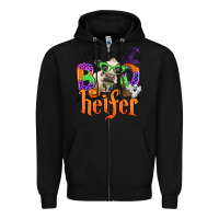 Black boo heifer Zipper Hoodie - Zillion Design Studio