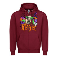 Burgundy boo heifer Zipper Hoodie - Zillion Design Studio