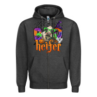 Charcoal Heather boo heifer Zipper Hoodie - Zillion Design Studio