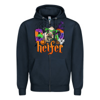 Navy boo heifer Zipper Hoodie - Zillion Design Studio