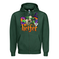 Sports Green boo heifer Zipper Hoodie - Zillion Design Studio