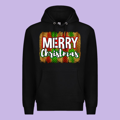 Merry Christmas Brushstroke Premium Hoodie Designed By Jasminsmagicworld