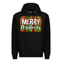 Black merry christmas brushstroke Premium Hoodie - Jasminsmagicworld