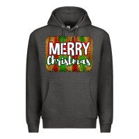 Charcoal Heather merry christmas brushstroke Premium Hoodie - Jasminsmagicworld