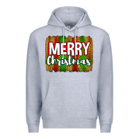 Heather Grey merry christmas brushstroke Premium Hoodie - Jasminsmagicworld