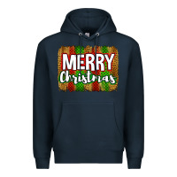Navy merry christmas brushstroke Premium Hoodie - Jasminsmagicworld