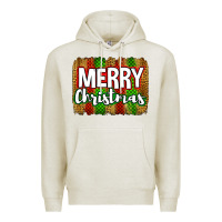Oatmeal Heather merry christmas brushstroke Premium Hoodie - Jasminsmagicworld