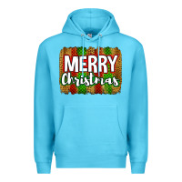 Ocean Blue merry christmas brushstroke Premium Hoodie - Jasminsmagicworld