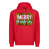 Red merry christmas brushstroke Premium Hoodie - Jasminsmagicworld