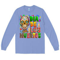 Colony Blue Dia de los muertos Long Sleeve Tee - RanaPortraitStore