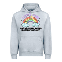 Heather Grey i dont care how you were raised Urban Hoodie - MaliasSmallBusiness