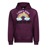 Mauve Wine i dont care how you were raised Urban Hoodie - MaliasSmallBusiness