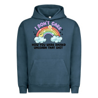 Pigment Midnight Navy i dont care how you were raised Urban Hoodie - MaliasSmallBusiness