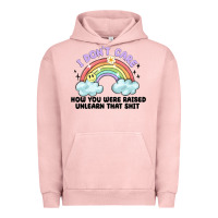 Pigment Salmon i dont care how you were raised Urban Hoodie - MaliasSmallBusiness