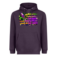 Plum mardi gras flag Heavyweight Hoodie - RacoonDesign