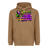 Toasted Coconut mardi gras flag Heavyweight Hoodie - RacoonDesign