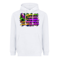 White mardi gras flag Heavyweight Hoodie - RacoonDesign