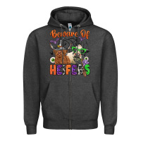 Charcoal Heather beware of heifers Zipper Hoodie - Zillion Design Studio