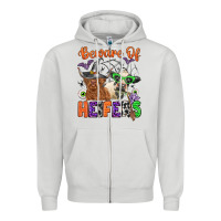 Dove Grey beware of heifers Zipper Hoodie - Zillion Design Studio