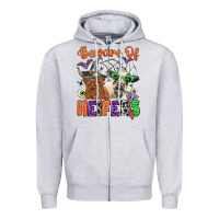 Heather Grey beware of heifers Zipper Hoodie - Zillion Design Studio
