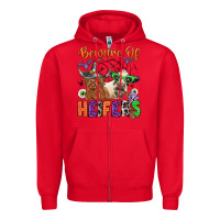 Red beware of heifers Zipper Hoodie - Zillion Design Studio