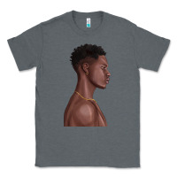 Charcoal Heather afro black man Classic Tee - texasbilliewilder