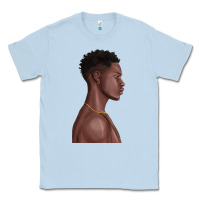 Dusty Blue afro black man Classic Tee - texasbilliewilder