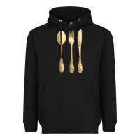 Black spoon fork knife fa element Heavyweight Hoodie - FaDigitalArtStudio