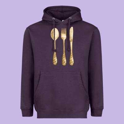 Spoon Fork Knife Fa Element Heavyweight Hoodie Designed By Fadigitalartstudio