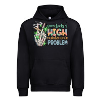Black somebodys high maintenance problem Urban Hoodie - MaliasSmallBusiness