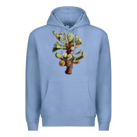 Colony Blue cholla tree cactus Premium Hoodie - LillyAllenDesigns