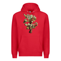 Red cholla tree cactus Premium Hoodie - LillyAllenDesigns