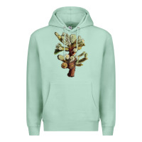 Seafoam cholla tree cactus Premium Hoodie - LillyAllenDesigns