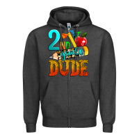 Charcoal Heather 2nd grade dude Zipper Hoodie - texasbilliewilder