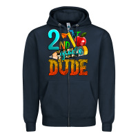 Navy 2nd grade dude Zipper Hoodie - texasbilliewilder
