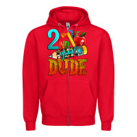 Red 2nd grade dude Zipper Hoodie - texasbilliewilder