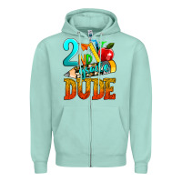 Seafoam 2nd grade dude Zipper Hoodie - texasbilliewilder