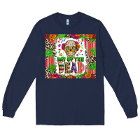 Navy Day of the dead Long Sleeve Tee - RanaPortraitStore