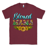 Burgundy blessed mama Classic Tee - BarkalooDesign