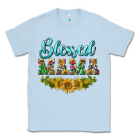 Dusty Blue blessed mama Classic Tee - BarkalooDesign