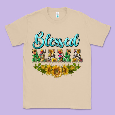Blessed Mama Classic Tee Designed By Barkaloodesign