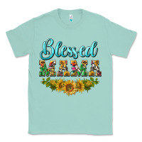Seafoam blessed mama Classic Tee - BarkalooDesign