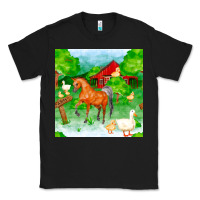 Black farm life seamless pattern Classic Tee - FaDigitalArtStudio