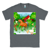 Charcoal Heather farm life seamless pattern Classic Tee - FaDigitalArtStudio