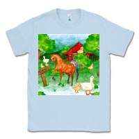 Dusty Blue farm life seamless pattern Classic Tee - FaDigitalArtStudio